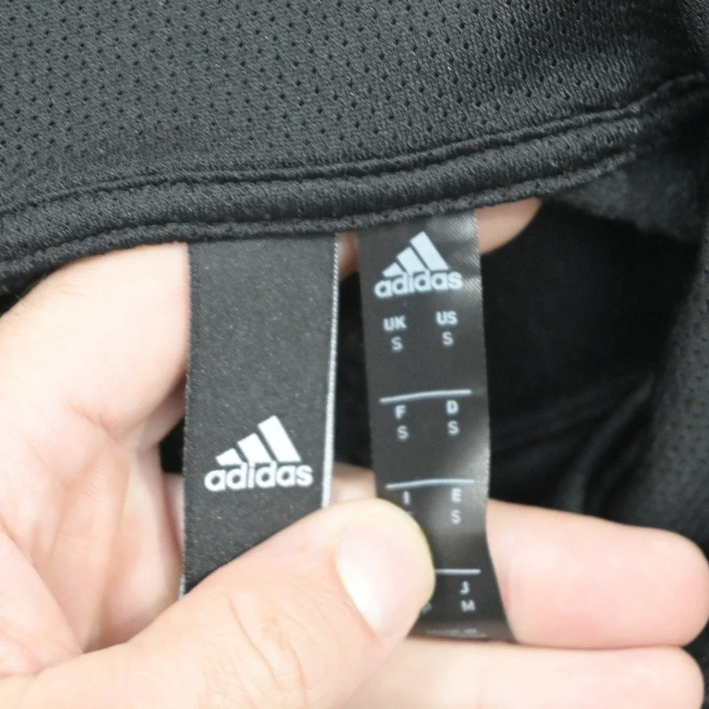 Adidas Big Logo Hoodie Mens Small Oversized Fit Black Pullover Big Graphic